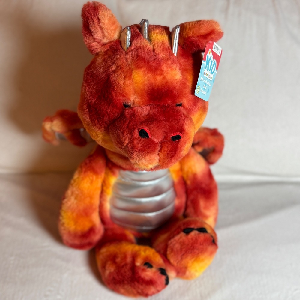 Kid Connection Plush Red Dragon 16" Stuffed Animal Ultra Soft Weighted Cuddly